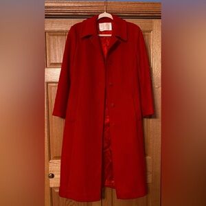 Vintage Pendleton Scarlet Trench Coat 100% Virgin Wool
